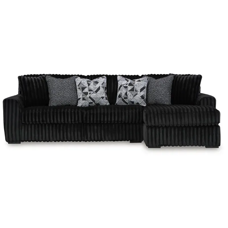 Midnight Madness Black Modular Couch 2PC Sofa left/right Hand Sofa
