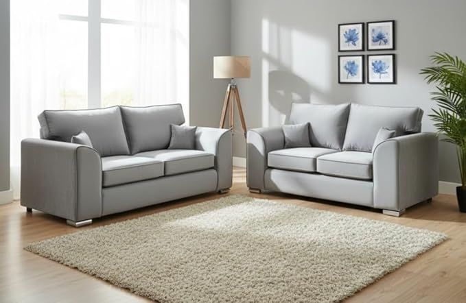 Plush Velvet 3+2 Settee Sofa Set || Dylan 2 Seater & 3 Seater