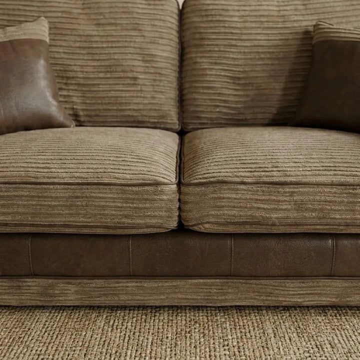 Beige 3 Seater 2 Seater Jumbo Cord Tango Sofa Suite