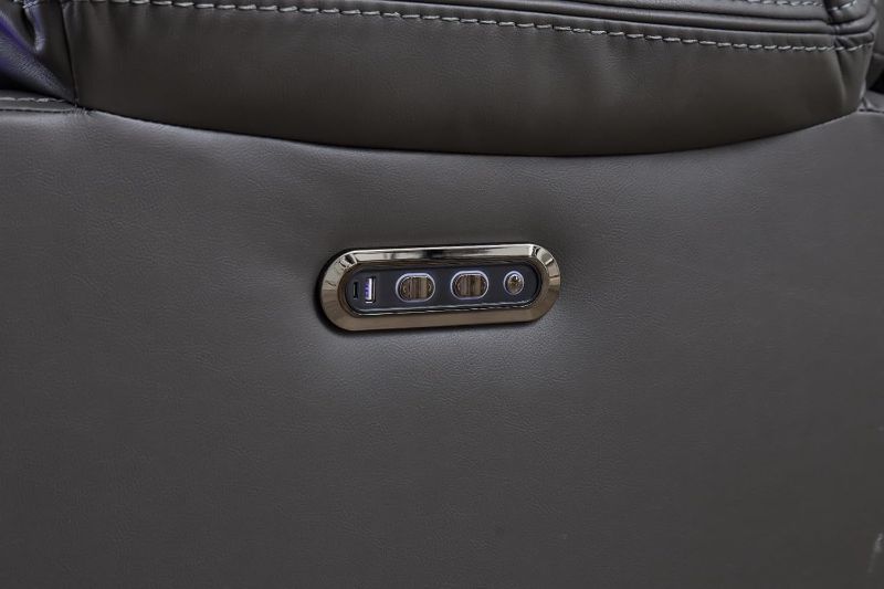 Premium Leather 5-Seater Electric Recliner Corner Sofa Featuring Bluetooth Speakers, LED Lighting, USB Charging, Cup Holders & Storage Compartments