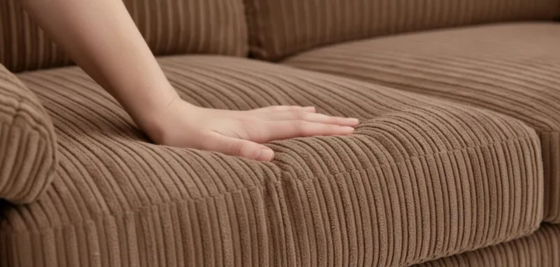 Beige L-Shape Large Corner Couch