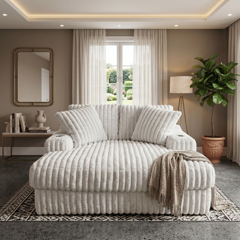 Cream Stupendous Chaise Lounge