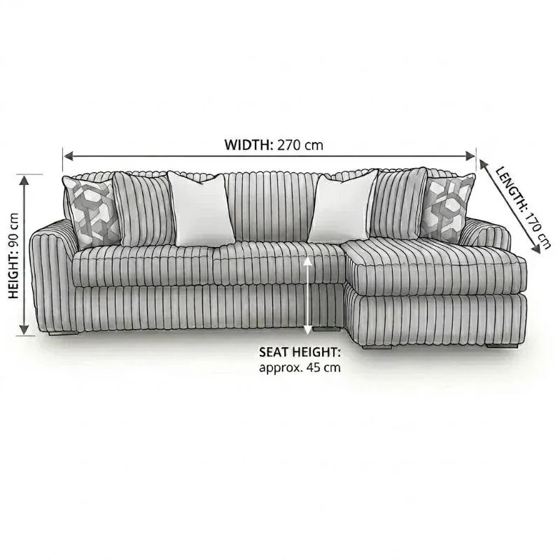 Stupendous Corner GREY Sofa || LShape left/Right Hand Couch