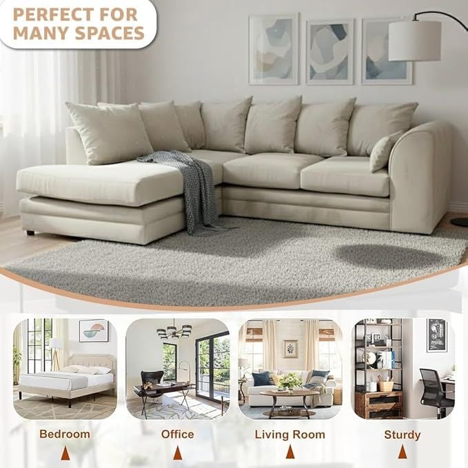 Cheswick Corner Sofa Suite 4 Seater L-Shape Premium Deep Seat Fabric Sofa Set Right & Left Hand Facing