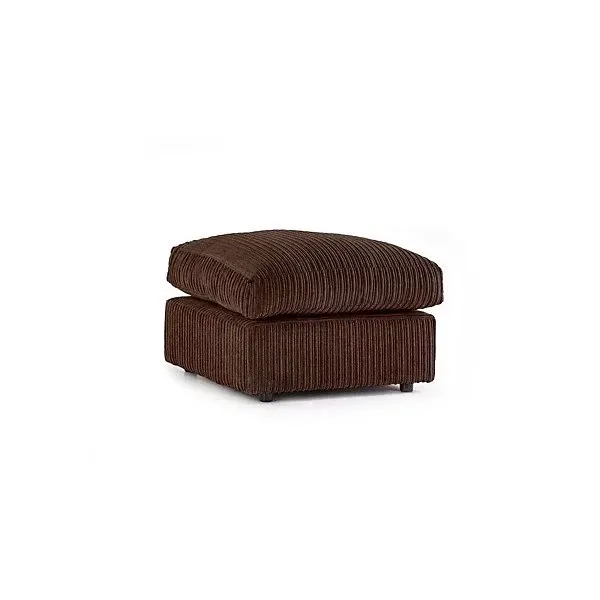 Amalfi Modern Footstool – Premium Jumbo Corduroy Fabric Upholstered Ottoman for Modern Living Rooms