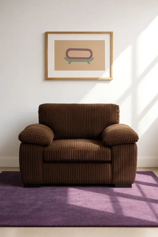 Amalfi Luxury Armchair – Premium Jumbo Corduroy Fabric Accent Chair for Modern Living Rooms