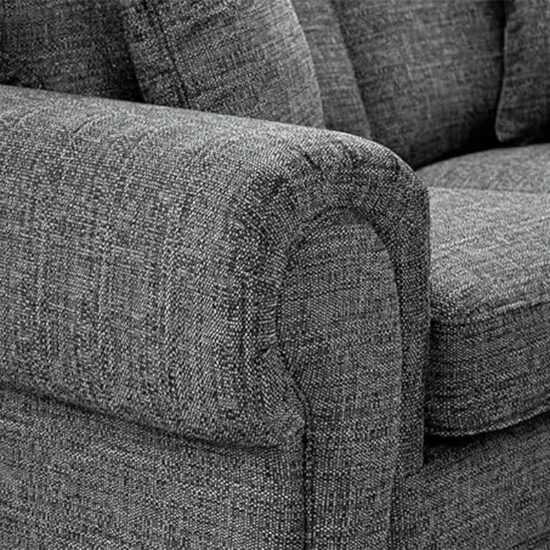 3 2 Seater Sofa Set Formal Back Comfy Chesterfield grey Large Footstool Chair