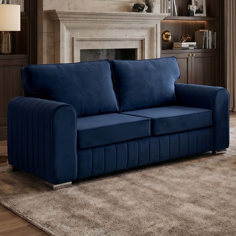 Blue 3 seater 2 seater sofa suite lilly style 3 seater & 2 seater High Back  sofa
