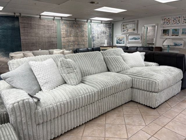 Stupendous 2PC Sectional  Couch l-Shape Cream Corner LEFT/RIGHT Hand Sofa