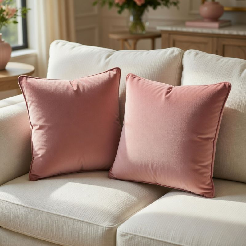 Plush Velvet Pack of 1,2,3 & 4 Soft Cushions with Cover Modern Design