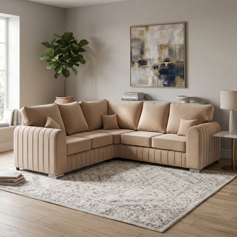 BEIGE  Lilly Corner 5 Seater  Sofa