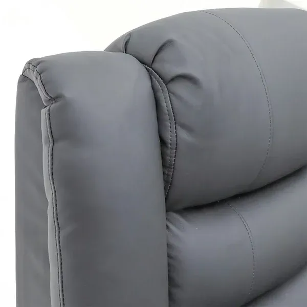 Roma light Grey Leather Recliner Sofa 3+2 Seater Set Couch With Cup Holders