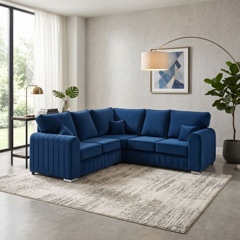 BLUE  Lilly Corner 5 Seater Sofa
