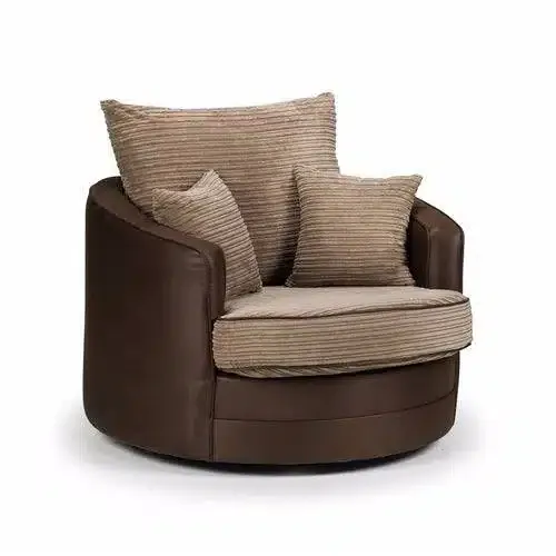 Logon Cuddle Chair – Luxury Oversized Loveseat | Beige/Brown & Grey/Black Options