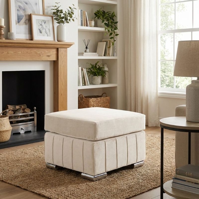 Cream Footstool