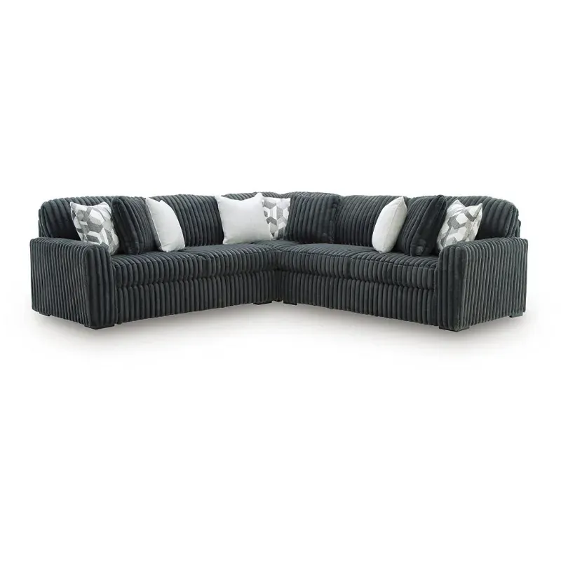 Stupendous 2C2 Grey Sectional 3 Piece Sofa