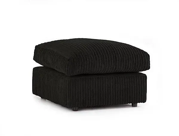 Amalfi Modern Footstool – Premium Jumbo Corduroy Fabric Upholstered Ottoman for Modern Living Rooms