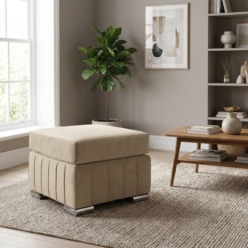 Beige Footstool