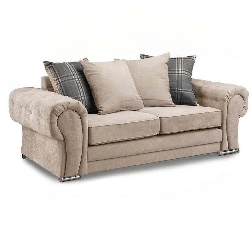 Classic Neutral Beige Sofa Suite 3+2 Seater Set Verona Style  Modular Sofa 2 and 3 Seater Sofa Sets