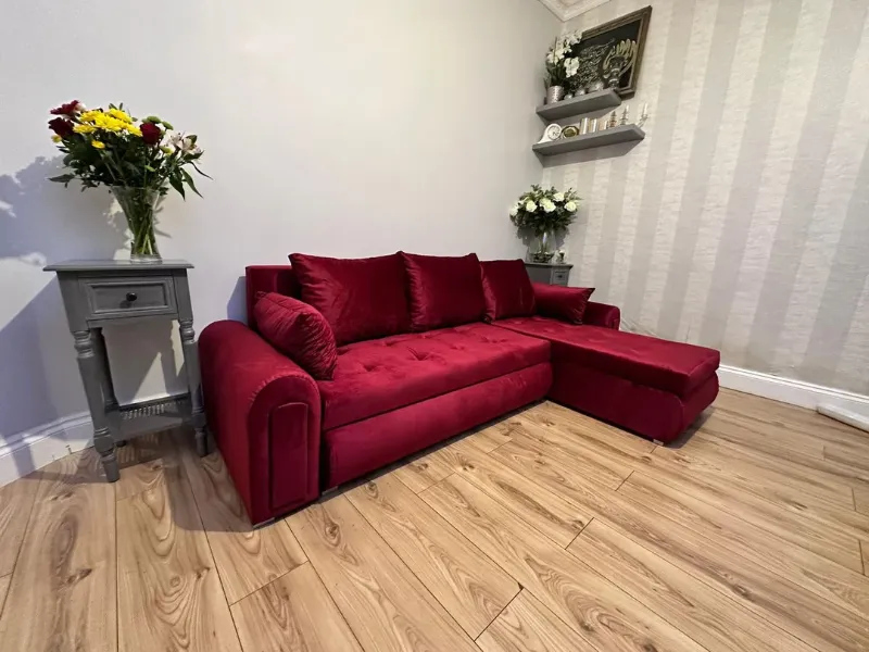 Corner Sofa Bed || BERLIN Pulled Bed