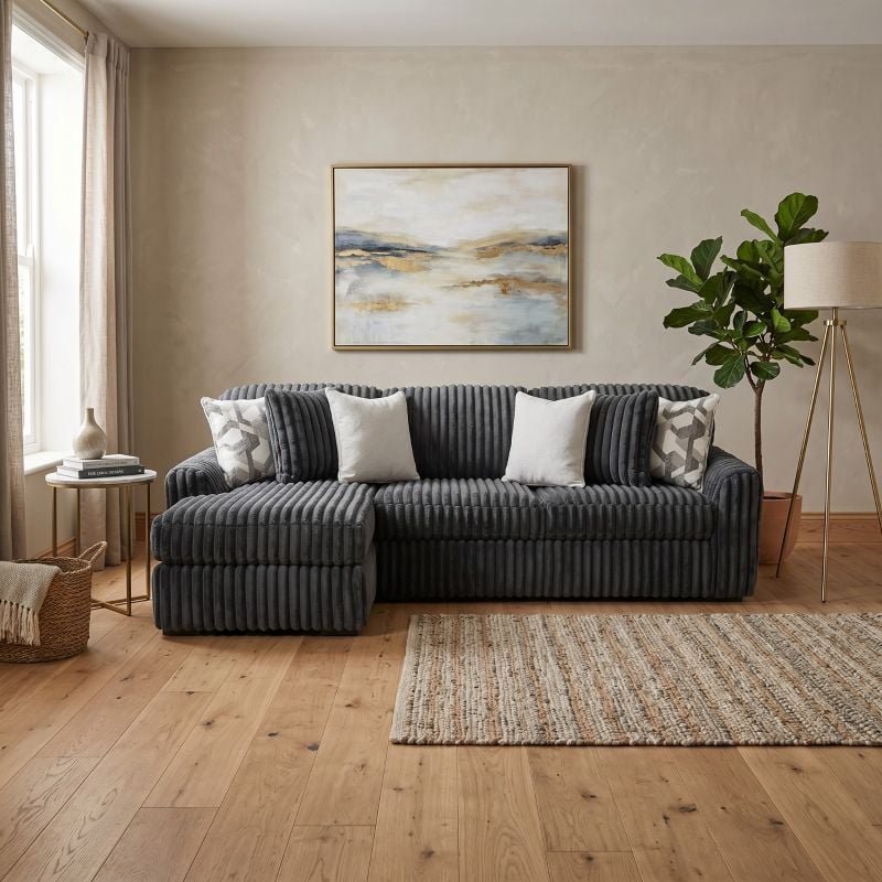 Stupendous Corner GREY Sofa || LShape left/Right Hand Couch