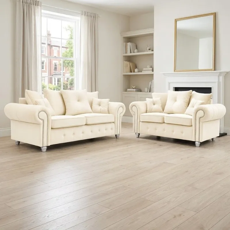 3/2 Seater Sofa Set Chesterfield Nicole 3 Seated 2 Seated Scatter Back