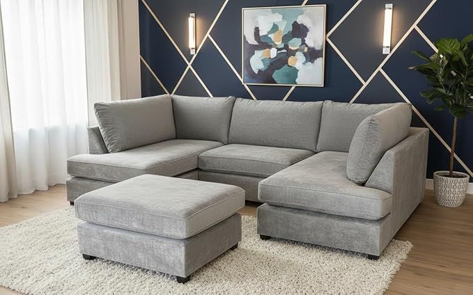 Carnaby Corner  U-Shape Sofa GREY Sectional Couch Sofa Bed
