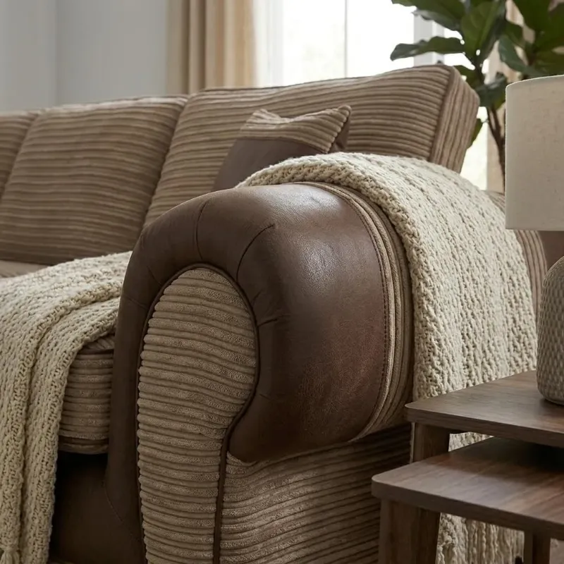 Beige 3 Seater 2 Seater Jumbo Cord Tango Sofa Suite