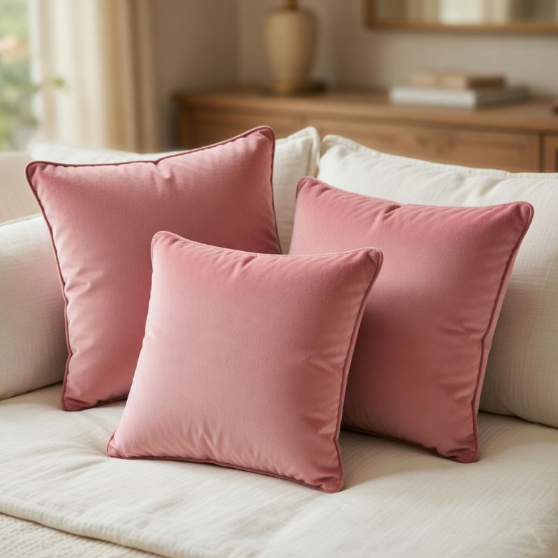 Plush Velvet Pack of 1,2,3 & 4 Soft Cushions with Cover Modern Design