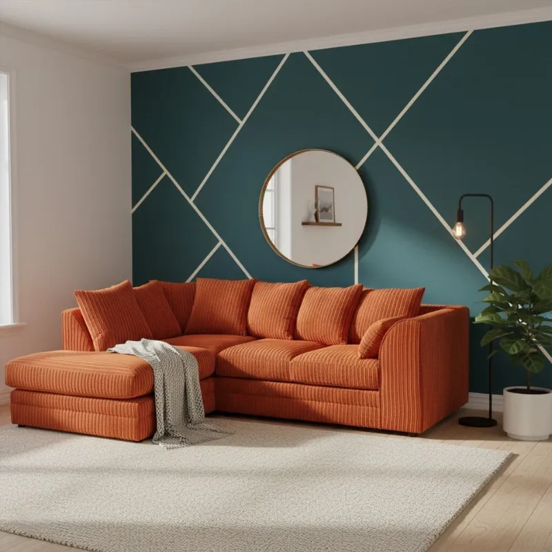 Corner JumboCord 4 Seater Lshape Modular Sectional Couch