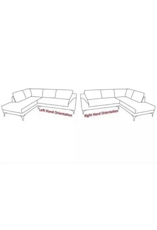 Modern L Shape Corner Sofa – Soft Crush Velvet 4 Seater with Footstool