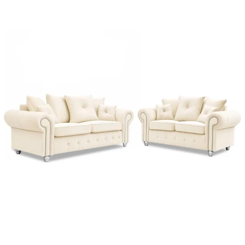 3/2 Seater Sofa Set Chesterfield Nicole 3 Seated 2 Seated Scatter Back