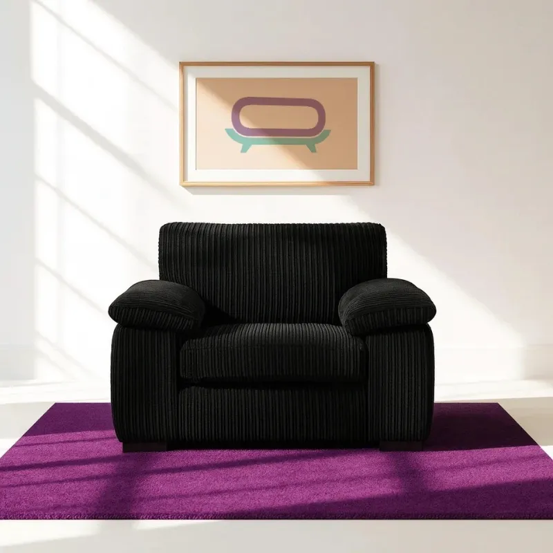Amalfi Luxury Armchair – Premium Jumbo Corduroy Fabric Accent Chair for Modern Living Rooms