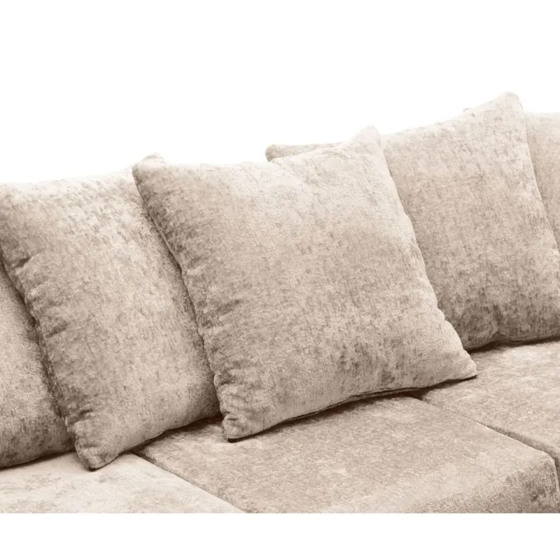 Corner Chenille L-shaped 4 Seater Sofa Modern Left right Hand Beige Couch