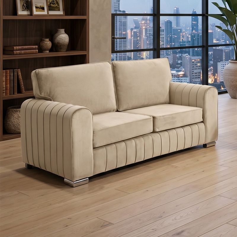 Beige Neutral Lilly 3+2 Seater Sofa Suite 3 Seater 2 Seater couch
