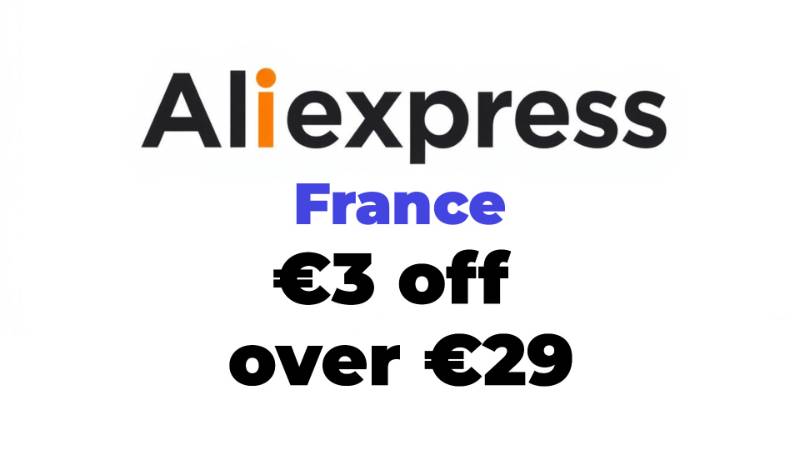 €3 off over €29 Aliexpress France Promo Code