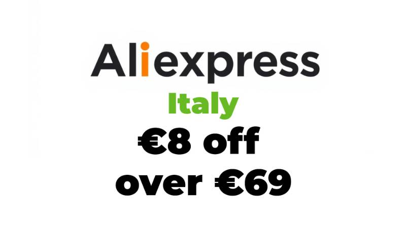 €8 off over €69 Aliexpress Italy Promo Code