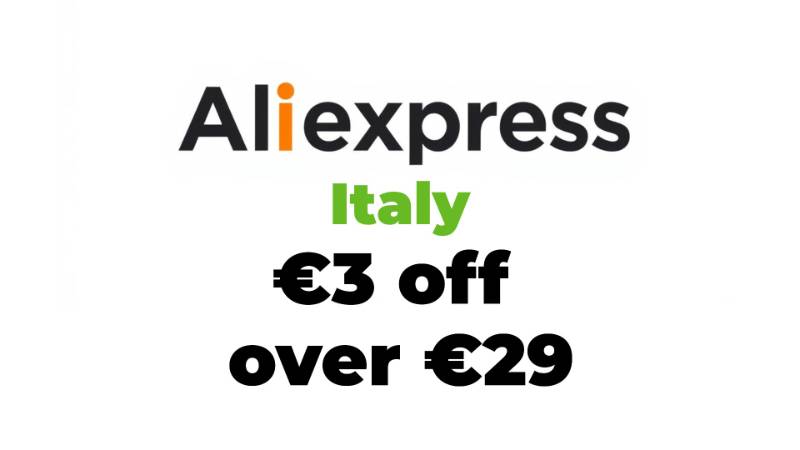 €3 off over €29 Aliexpress Italy Promo Code