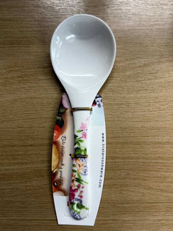 KW SPOON 24CM FLORAL PLASTIC (1*1)