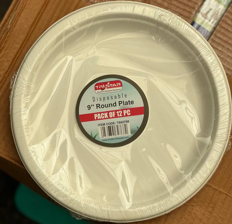 KW PLATE 9" TRISTAR PAPER (12PC*1)