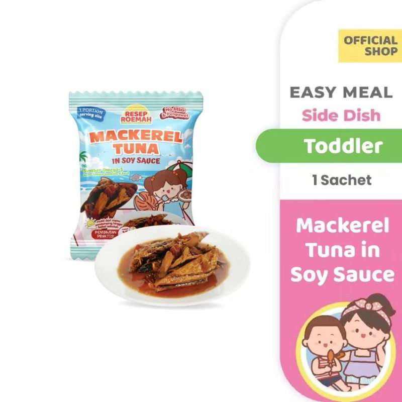 Mackerel tuna in soy souce