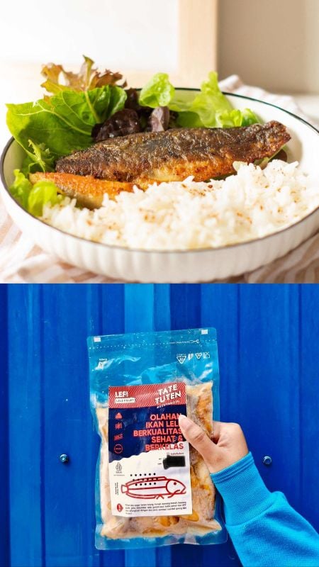 Lefi ori (lele filet marinasi incl sambal terpisah)