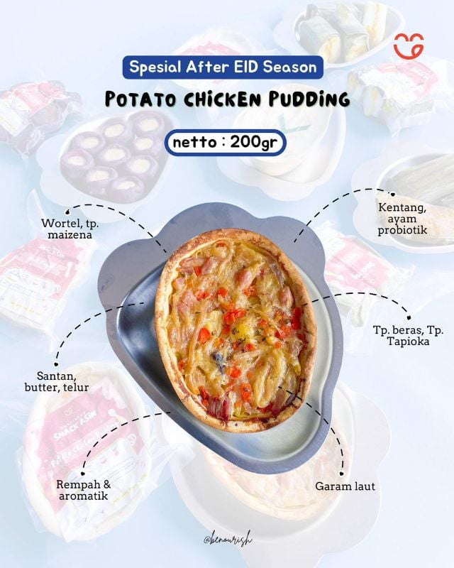 Potato chicken probiotik pudding