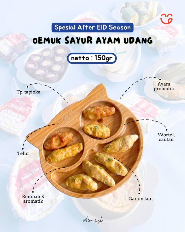 Oemuk sayur ayam probiotik udang