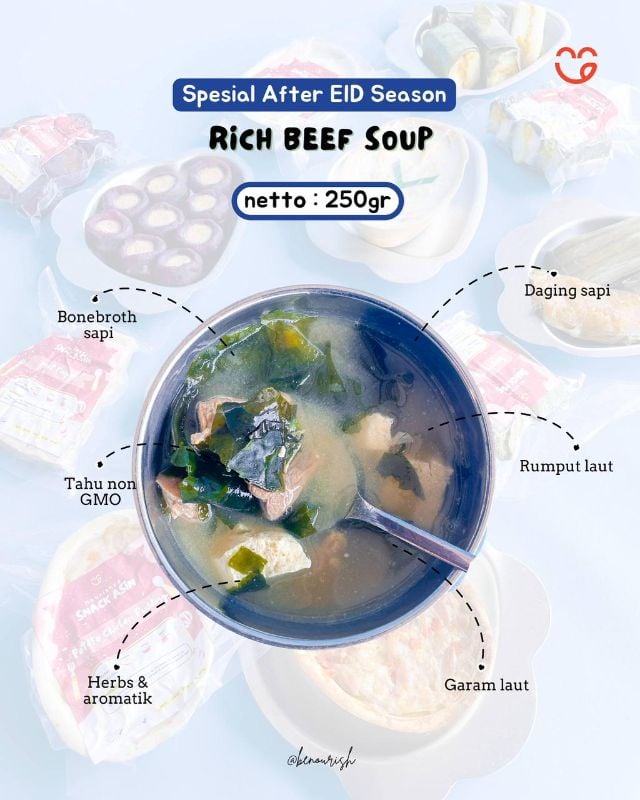 Rich beef grassfed soup
