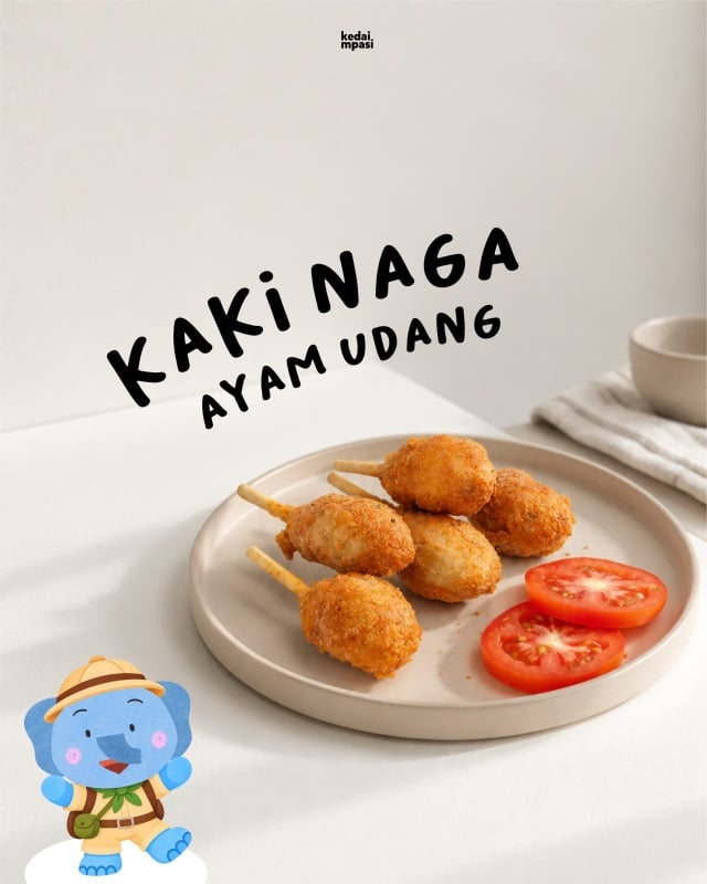 Kaki naga ayam organik udang