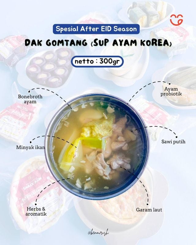 Dak gomtang (Sup ayam probiotik korea)