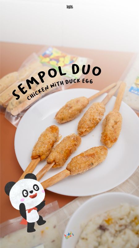 Sempol duo (Chicken with duck eggs)