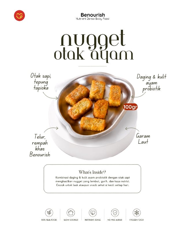 Nugget otak ayam probiotik