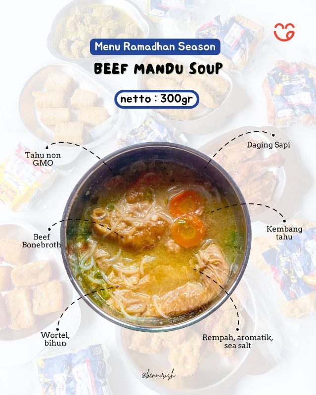 Beef grassfed mandu soup